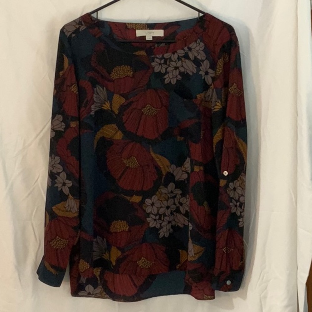 Sheer polyester blouse, Loft, size M